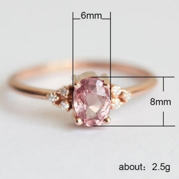 Sparkling Pink CZ Ring - Picture 6 of 7